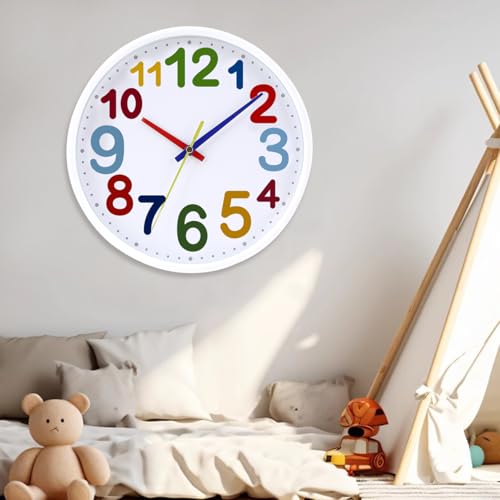 Reloj de Pared Analógico Silencioso para Niños 9 pulgadas miniatura 3