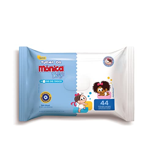 Toalha Umedecida Hora Da Troca Turma Da Mônica 44 Unidades