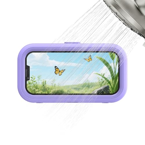 Soporte de pared impermeable para baño táctil, funda móvil para bañera y cocina universal