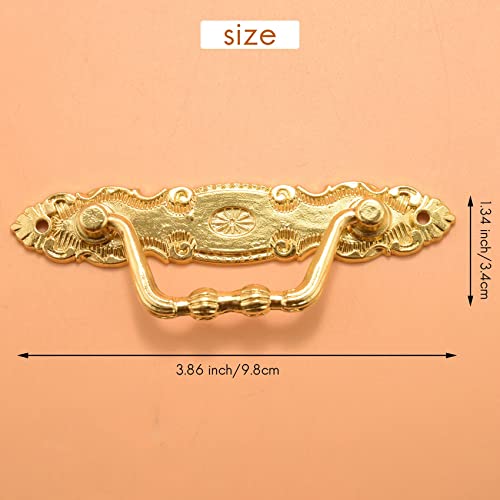 Fowecry 10 STÜCKE Antike Legierung Schubladen Griffe Goldene SchräNke & Schubladen Griffe für MöBel TüR (Mit Schrauben)
