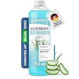 Maxxi Clean | 750 ml Nachfüllflüssigkeit Scherkopfreiniger für Reinigungskartusche | Rasierer Reinigungsflüssigkeit kompatibel mit Braun Reinigungsstation | Reinigungsspray mit Aloe Vera Duft
