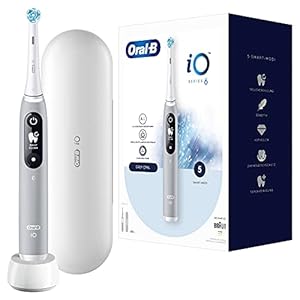 Oral-B iO – 6 – Grijze Opaal Elektrische Tandenborstel, 1 Handvat Met Zwart-witdisplay, 1 Opzetborstel, 1 Reisetui…