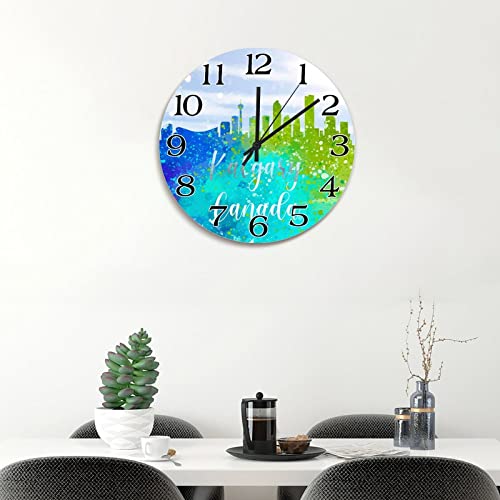 Horloge murale Kalgary à piles pour installer facilement sans fil apparent