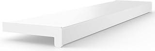 Appui de fenêtre en PVC | 15 cm x 80 cm | Blanc | rebord | Pour l'intérieur | rebord | Intérieur | Vendu au mètre | Salon | Décoration | Plastique