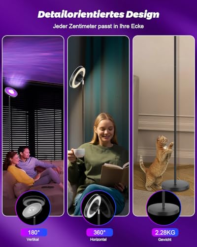 Lámpara de pie moderna para dormitorio y salón 4