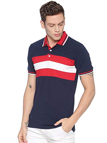 Image of ADRO Men's 100% Cotton Regular Fit Polo T-Shirt