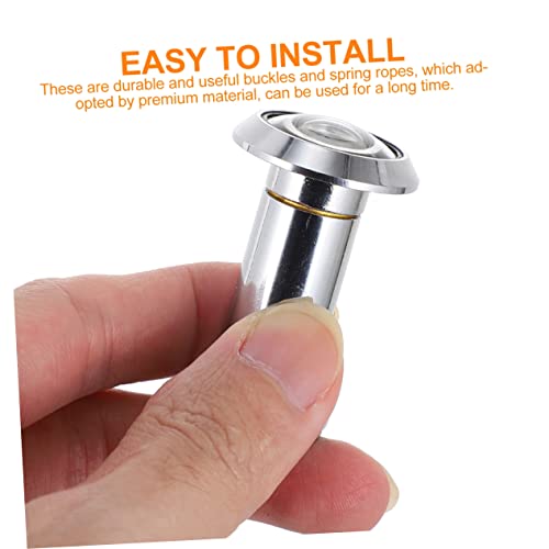 Uonlytech Mirilla ajustable con lente de vidrio para puerta, visor de seguridad giratorio para privacidad en puerta frontal de apartamento miniatura 7