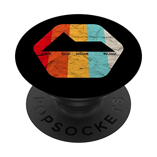 Analog Synth ADSR Envelope Producer Vintage Studio Gear Nerd PopSockets Agarre y Soporte para Teléfonos y Tabletas