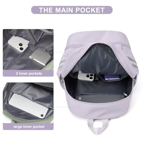 coofay Gym Backpack For Women Waterproof Backpack With Shoe Compartment Lightweight Travel Backpack Sports Backpacks Large Gym Bag