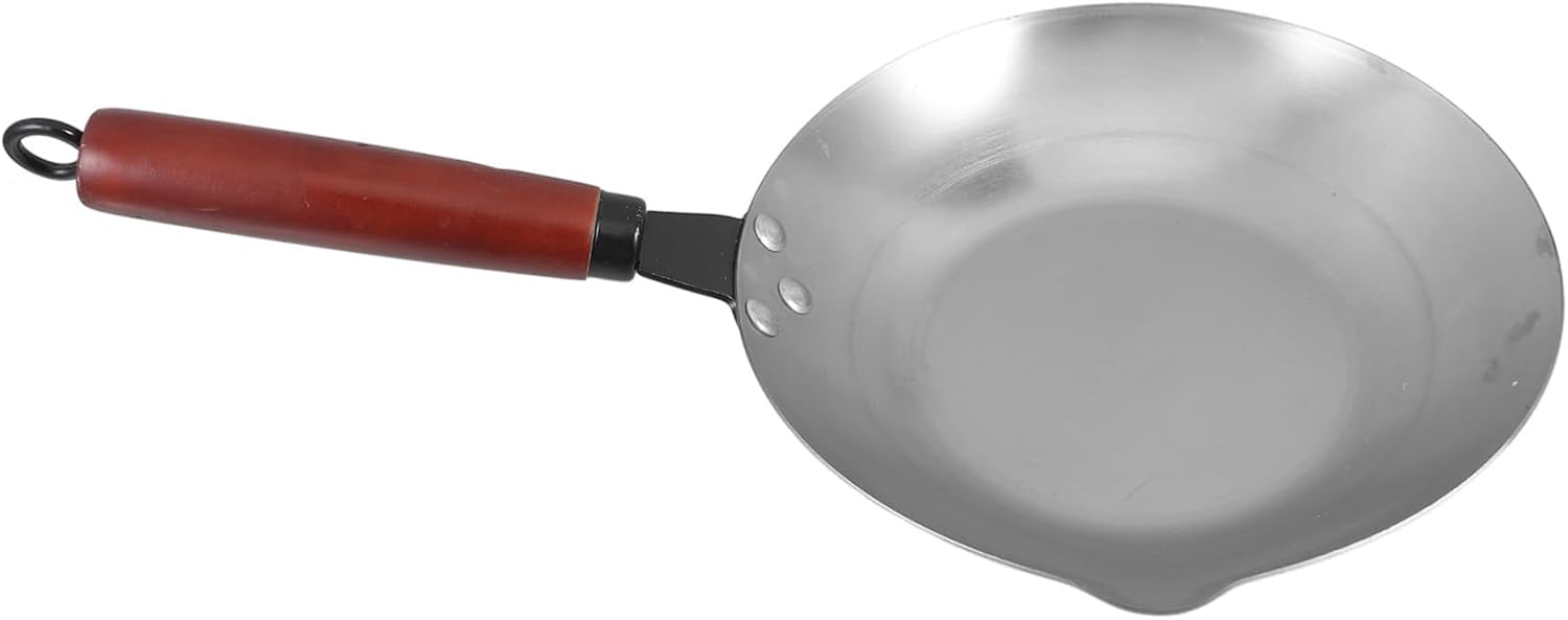 IMIKEYA Melting Pot for Candy and Chocolate Making 1-Piece Stainless Steel Melting Pot with Wooden Handle for Home and Commercial Use for Dipping and Syrup Preparation