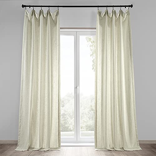 HPD Half Price Drapes Premium Heavy Faux Linen Curtains for Living Room (1 Panel)