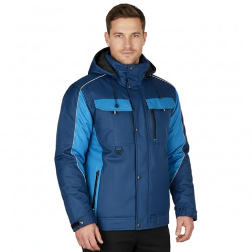BWOLF Braver Giacca da Lavoro Invernale Uomo Giubbotto Lavoro Uomo Invernale Reflectante Abbigliamento da Lavoro Invernale, blu, L