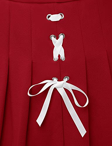 Dressystar Rekbare plooirok voor dames, A-lijn, schoolmeisjes, skaters, tennis, rok, zijdelingse vetersluiting - Image 5