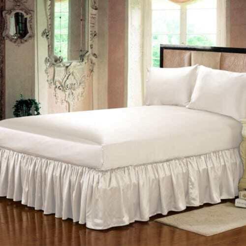 Cubrecanapé de seda pura Dupion premium para cama King 3