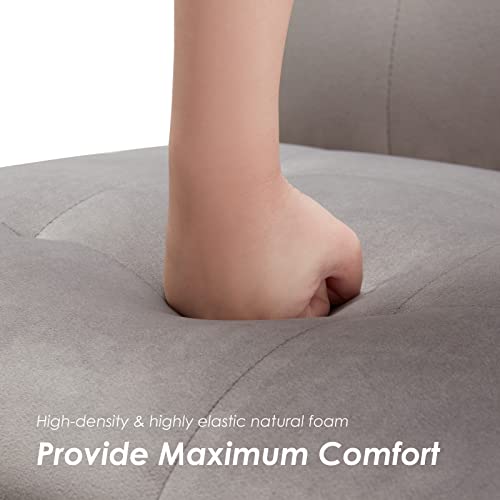 Tufted Velvet Accent Chair For Living Room Chairs,Accent Chair With Ottoman,Mid Century Modern Accent Chair Cute Leisure Lounge Chair For Bedrooms Cozy Chair For Bedroom Comfy Small Rooms Indoor #TOP6