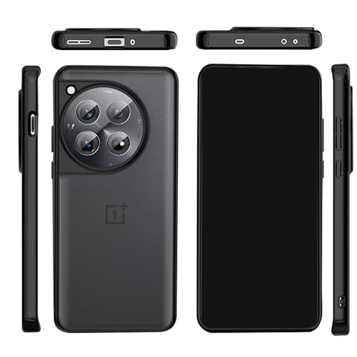 Image of DailyObjects Thermoplastic Polyurethane Case for OnePlus 12, Black Frosted Slim Shockproof Back Cover