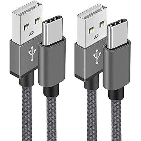 USB C Charger Cable 2M 2Pack Type C Charger Fast Charging 3A Lead Nylon Braided for Samsung Galaxy S21 S20 S10 S9 S8 A12 A20e A21s A40 A51 A70,Huawei P30 P20 P40,Google Pixel,Xiaomi,Sony Xperia,Switch Cover