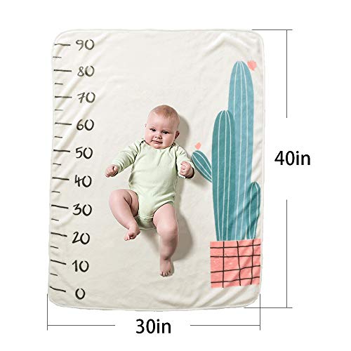 Decdeal Coperta per neonati con design milestone