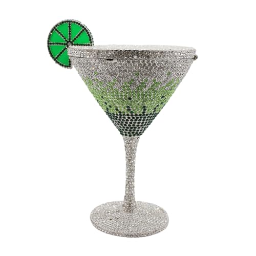 Image of Women Goblet Rhinestone Evening Bag Cocktail Cup Diamond Clutch Funny Crystal Prom Handbag Wedding Purse for Party
