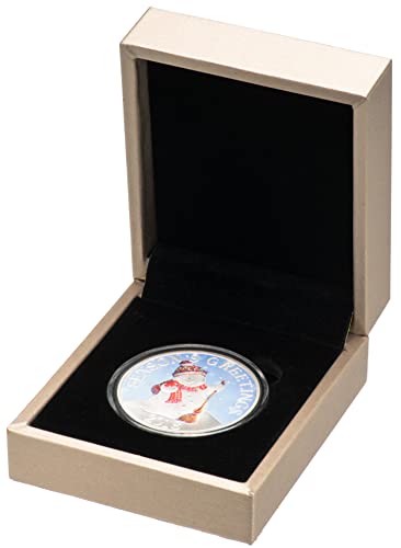 COWFEX PU Coin Presentation Display Box Holder with Capsule for 40mm (Gold)