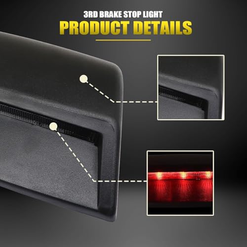 Image of SecosAutoparts 3rd Third Brake Light Compatible with Nissan Sentra 2012 2013 2014 2015 2016 2017 2018, LED Rear High Mount Center Stop Lamp Assembly, Direct Replacement 26590-3RA0B 26590-3SG0B