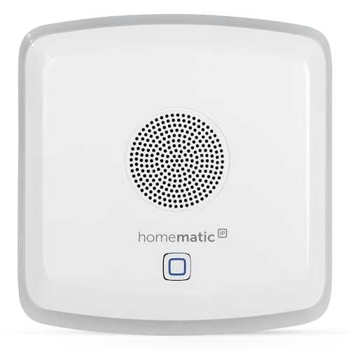 Homematic IP Smart Home Kombisignalgeber, akustisches + optisches Signalisieren, Gong für Türklingel ohne Kabel, Batteriebetrieb, Einstellung per App, Alexa & Google Assistant, 152348A0