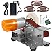 Abizarch Mini Belt Sander Multifunctional Electric Belt Grinder 7 Adjustable Speed Electric Polishing Sharpener Machine Heavy Duty Stainless Steel Small Electric Sander with 30 Sanding Belt for Metal