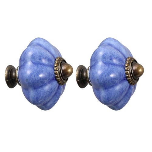 MUCKLILY Manilla de Puerta de Cerámica Colorida 2 Piezas Pomo para Armario y Ropero Diseño Étnico Adecuado para Muebles de Cocina Cajones y Decoración del Hogar