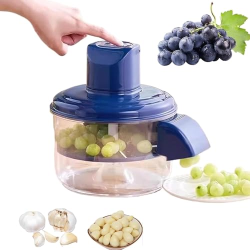 kumosaka Electric Grape Peeling Machine, Electric Garlic Peeler Machine, Rechargeable Home Kitchen Aid Peeler, Small Commercial Fruit Peeler Tool for Grapes, Garlic, Cherry, Tomatoes