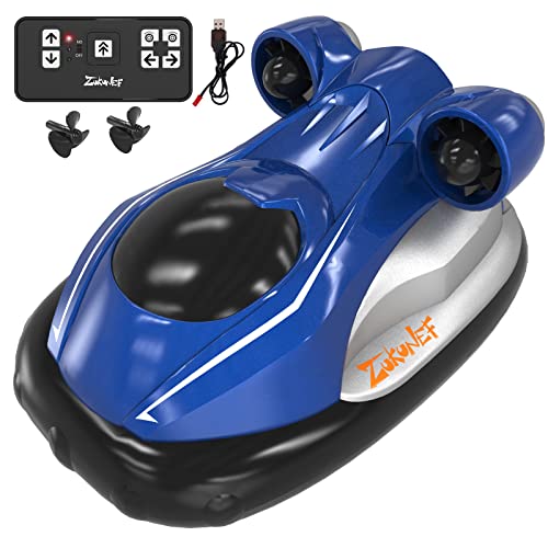 USHINING Ferngesteuertes Boot für Kinder ab 6 Jahren, Wiederaufladbares RC Boot, 2,4 GHz Wasserdichtes RC Boot, Mini RC Boot für Kinder, Rennboot für Pools und Seen, Blau