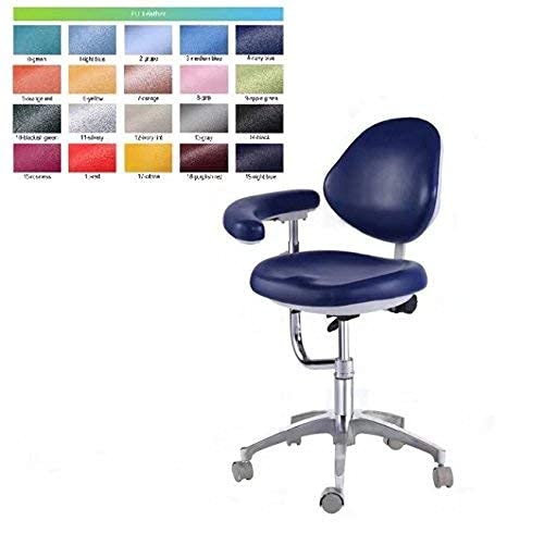 East Brand Dental Stool Assistant Stool Dental Assistant Chair With Armrest Pu Leather Height Adjustable Blue Color #TOP1