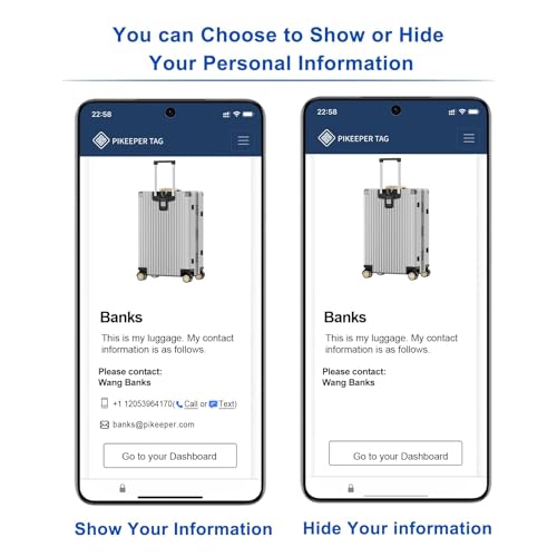 Smart Luggage Tags with QR Code Location Display - Customizable Tags with Privacy Protection for Lost & Found, 4-Pack Waterproof & Durable Travel ID Labels for Suitcases & Backpacks4