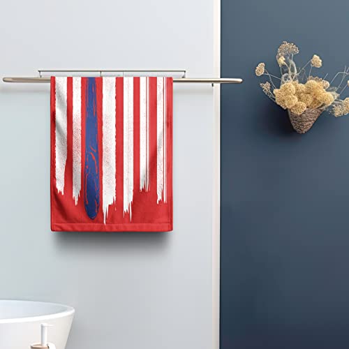 Lealeg American Flag Baseball Towels, Baseball Hand Towels Set Of 2, Vintage Baseball Lightweight Absorbent Premium Thin Kitchen Tea Dish Towels For Washcloths Bath Decorations Housewarming Gifts #TOP2