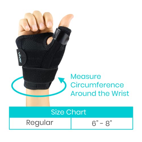 Vive Thumb & Wrist Brace For Right Or Left Hand (2 Pack) - Spica Splint Brace For Carpal Tunnel, Tendonitis, & Arthritis In Hands Or Fingers - Compression Support For Women Men - Stabilizer Relief #TOP2