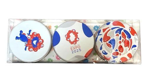 大阪万博 EXPO osaka 関西万博 2025 ミャクミャク ミニゴーフル ミャクミャク EXPO2025 WORLD 神戸 風月堂 3缶セット【1缶：3枚入り×2袋】 パッケージサイズ約 9.5×28×4cm 330ｇのサムネイル