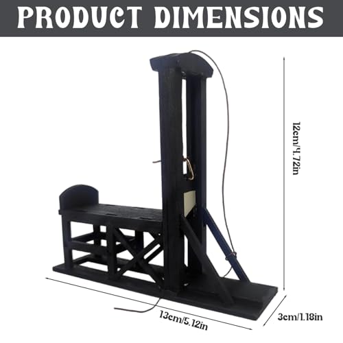 Modèle de guillotine en bois miniature accessoire deco créative - 2