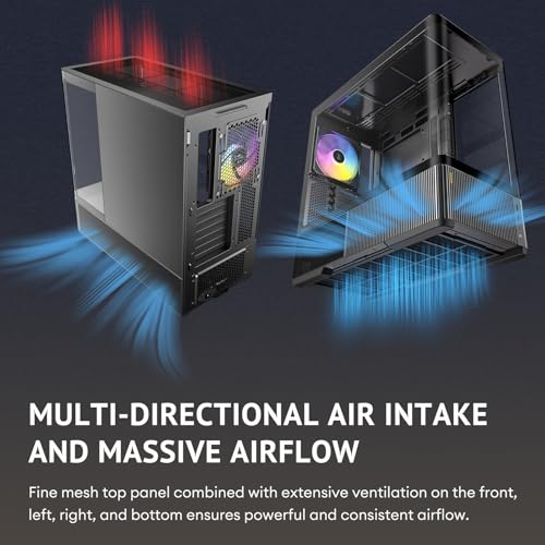 Image of Antec C6 Curve ARGB Mid-Tower ATX PC Case, 3 ARGB PWM Fans