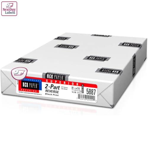 NextDayLabels Carbonless NCR Paper, 2 Part Reverse #5887, 8....