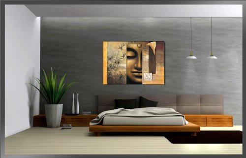 Immagine Su Tela Visario 120x80 Cm - Stampa Artistica Buddha, Quadro Moderno Con Telaio In Legno, Pronto Da Appendere, Marca Tedesca - 6