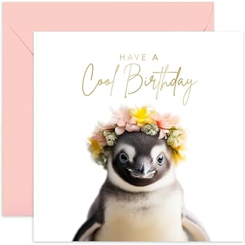Old English Co. Cute Penguin Birthday Card thumbnail
