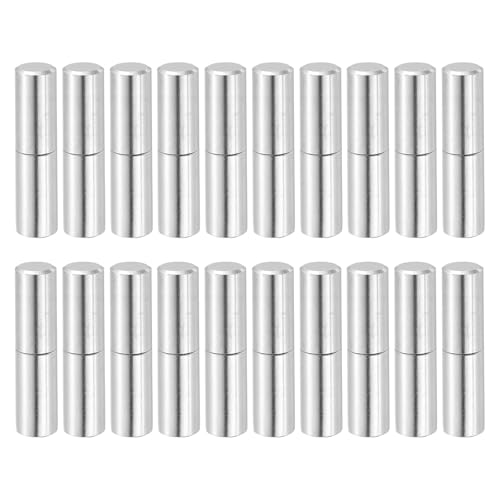 QUARKZMAN 20Pcs 2' x 1/2' (LxD) Bisagras De Barril Desmontables Soldables De Acero Inoxidable Para Puerta Batiente De Reja Metalica, Cuesta De Remolque, Plateado