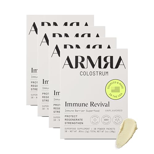 ARMRA Colostrumâ„¢ Premium Powder, Grass Fed, Gut Health Bloating Immunity Skin & Hair, Contains 400+ Bioactive Nutrients, Keto, Gluten & Fat Free (Unflavored Bundle | 120 Servings)