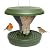 SWISSINNO No Mess Bird Feeder Davos Smart Birds - No Spill Bird Feeder for Outdoor - Mice & Rat Proof - Robust & Reliable for Hanging - Dual Food Chambers - Made in EU - Green