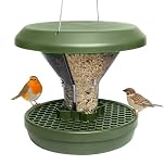 Bird Feeders Hanging Station - Davos - Smart Bird Feeder - No Mess Bird Seed - Seed Tray - Gardening Gifts - Bird Watching Gifts - Bird Table - Robin Food - Blackbird