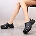 Gezolligheid Fashion Platform Clogs Women's Outdoor and Indoor Cloud Slippers Comfortable Casual Pillow Sandals Beach Shoes Running Shoes Walking Shoes Wading Shoes(Black-37)