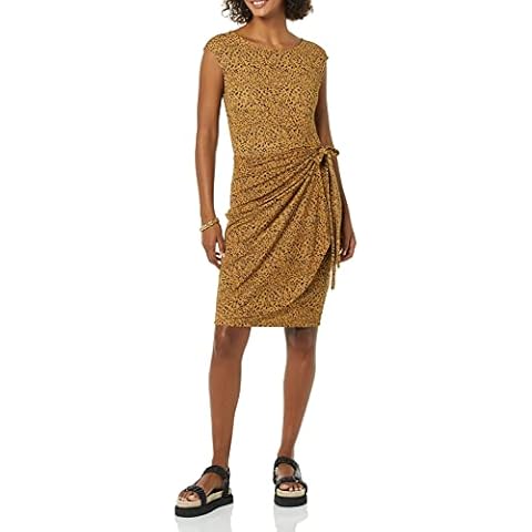 Vestido Amazon Essentials Falso Cruzado con Cuello Barco Mujer Cover