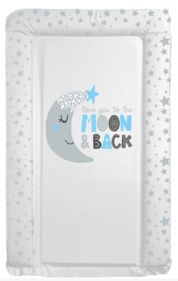 Sunnybabies Love to The Moon & Back Baby Changing Mat Unisex Soft Padded Deluxe (Blue)