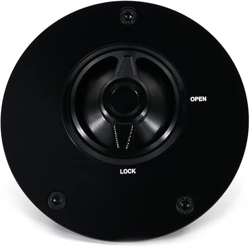 Miniatura 9 de Xitomer Tapa de tanque de gasolina de 3 agujeros para motocicleta, aleación de aluminio CNC, compatible con ZX-6R 636 ZX636R 2007-2018, Z1000