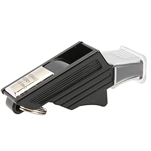 Akozon SolUptanisu Whistle, Basketball Sports Referee Camping Survival Whistle,Basketball professional referee whistle Emergency Lifesaving Whistles Black&Silver Cam