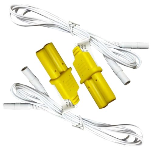 Image of WNL Products XFT-YC-2Pack Replacement Connector Cables for WNL AED Trainer - New Wires for WL120ES10 or WL220ES05 Practi-Trainers - Adult 2 Pack of Cables